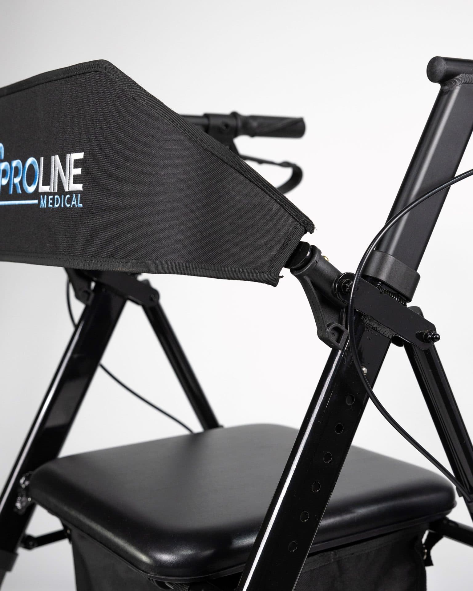 708U 8″ Aluminum Universal Height Rollator, Blue, Black, Red