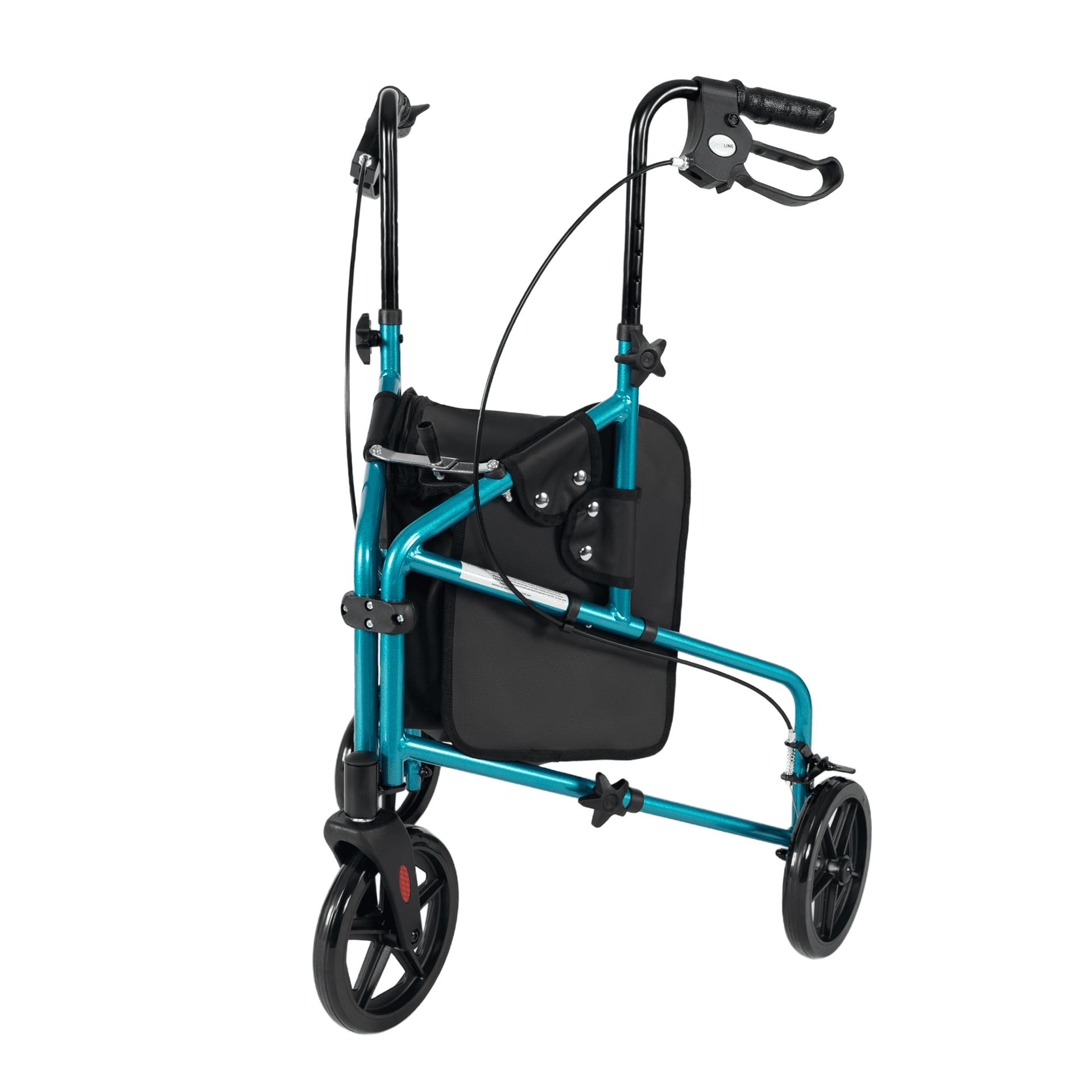 717 Three Wheel Aluminum Rollator, Caribbean Blue and Purple