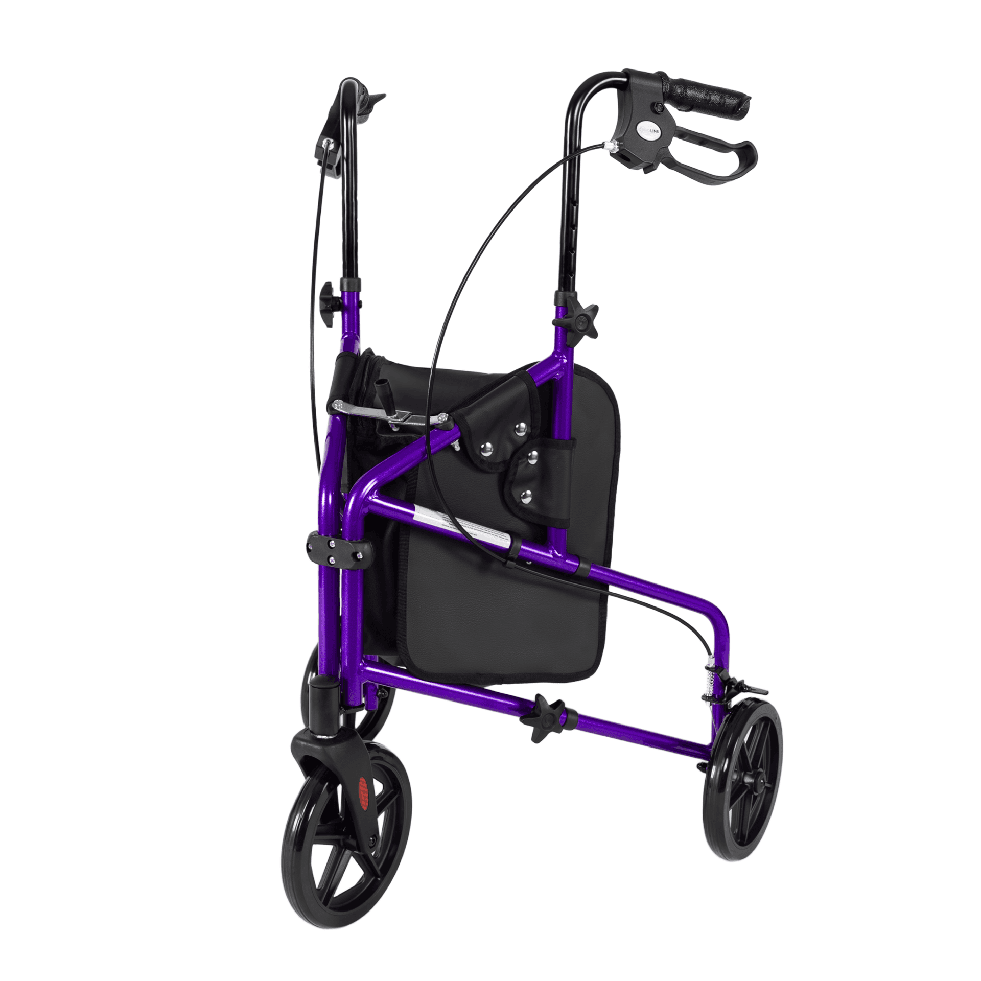 717 Three Wheel Aluminum Rollator, Caribbean Blue and Purple