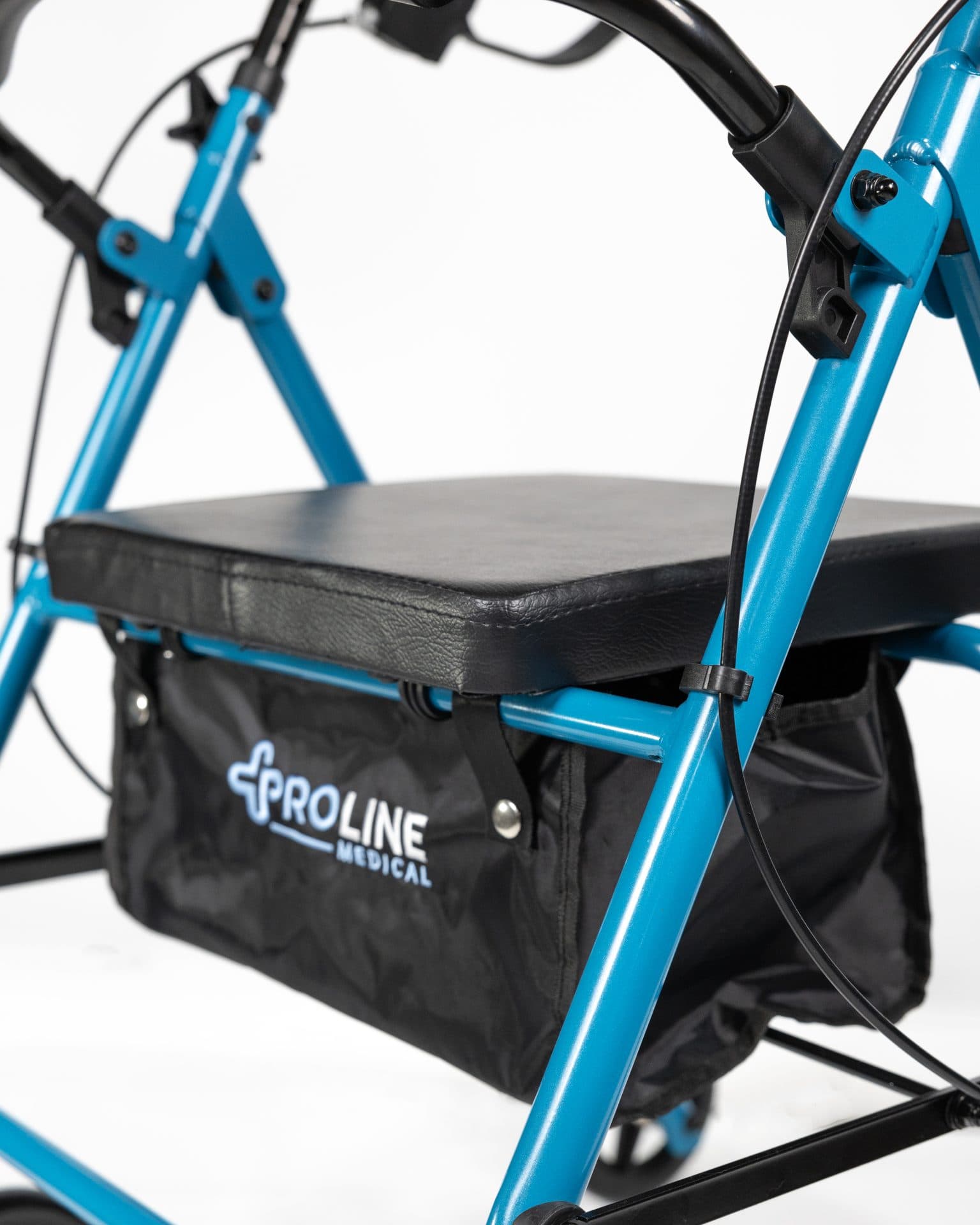 805 Four Wheel Aluminum Rollator, Champagne, Caribbean Blue, Red