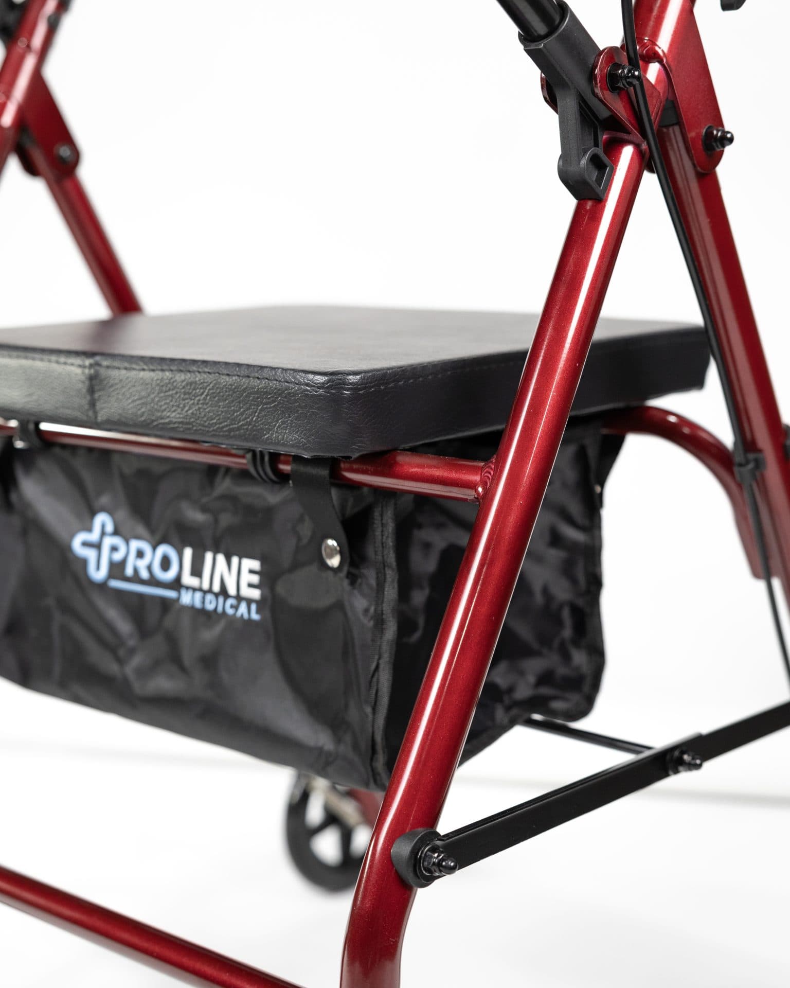 805 Four Wheel Aluminum Rollator, Champagne, Caribbean Blue, Red