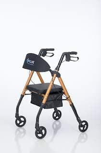 806U Universal Height Four Wheel Aluminum Rollator, Laser Blue, Laser Red, Amber Sunrise, Caribbean Blue