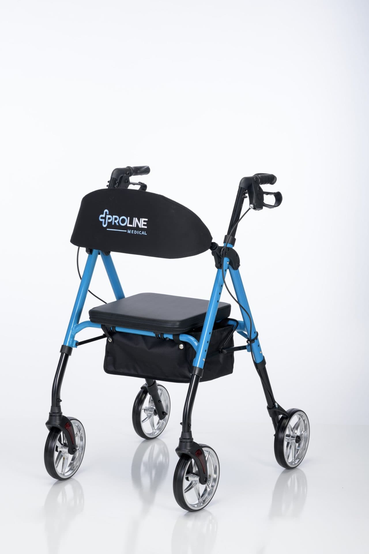 808U Deluxe Universal Aluminum Four Wheel Rollator, Laser Blue, Laser red, Amber Sunrise, Caribbean Blue, white