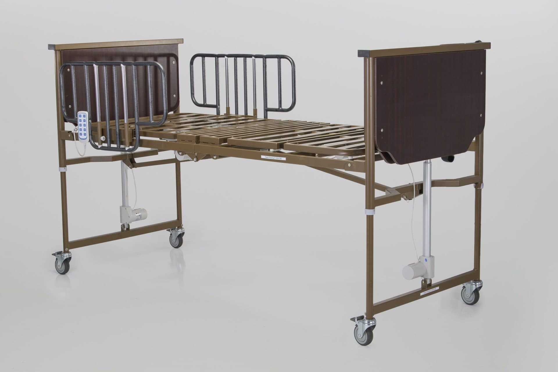 Deluxe Fold N’ Go Full Electric Bed w/ Trendelenburg/Reverse Trendelenburg, 450Lb Weight Cap