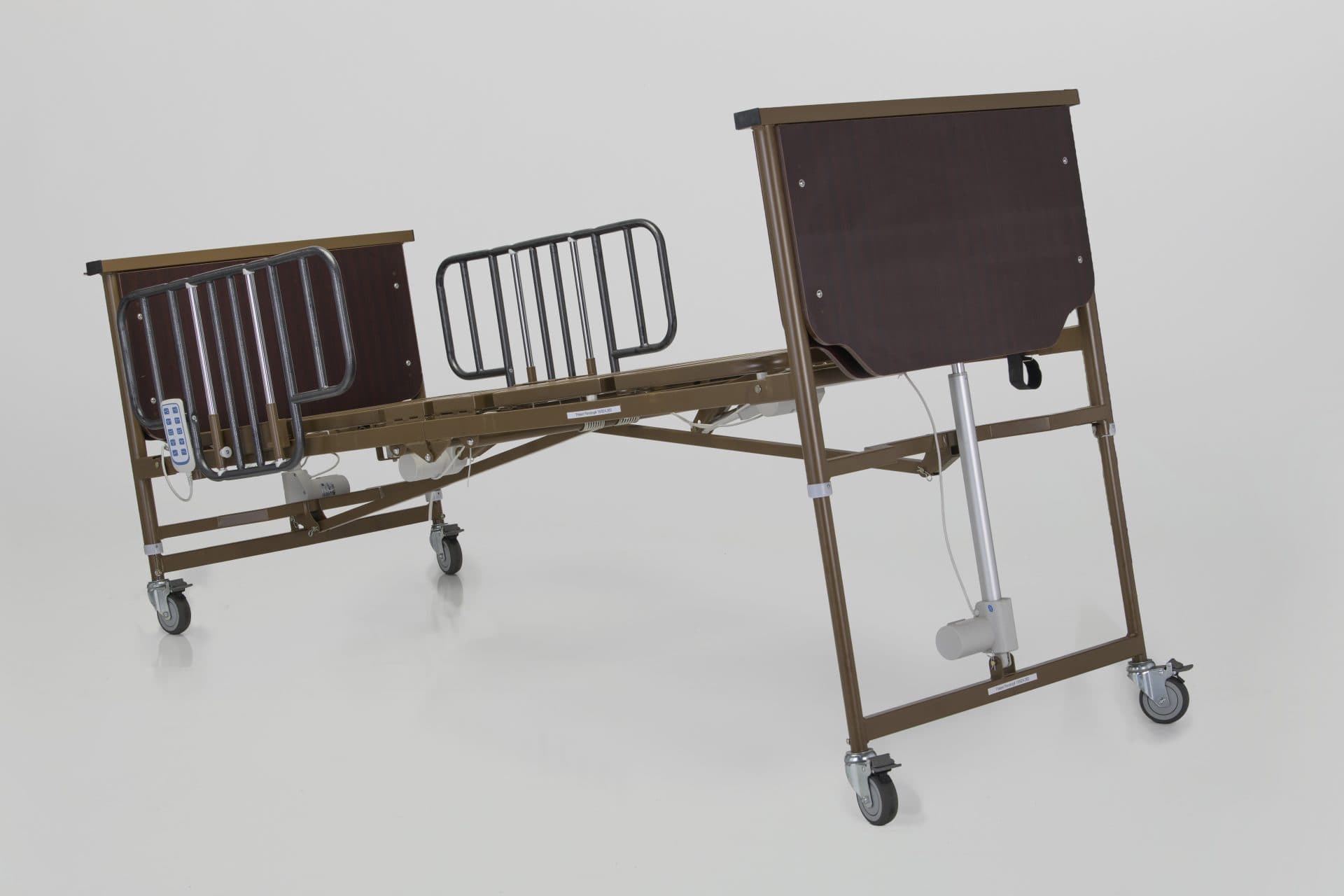 Deluxe Fold N’ Go Full Electric Bed w/ Trendelenburg/Reverse Trendelenburg, 450Lb Weight Cap