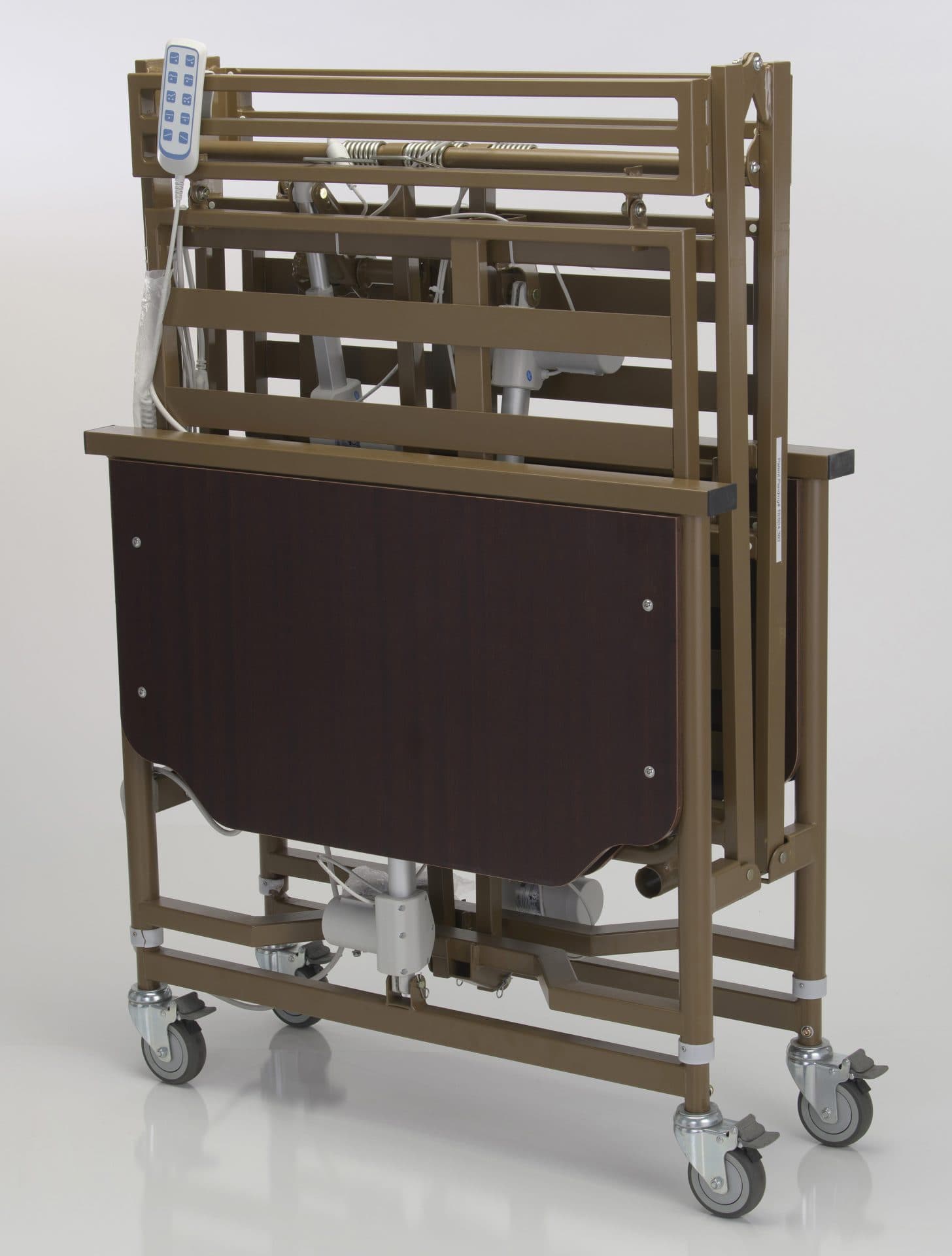 Deluxe Fold N’ Go Full Electric Bed w/ Trendelenburg/Reverse Trendelenburg, 450Lb Weight Cap