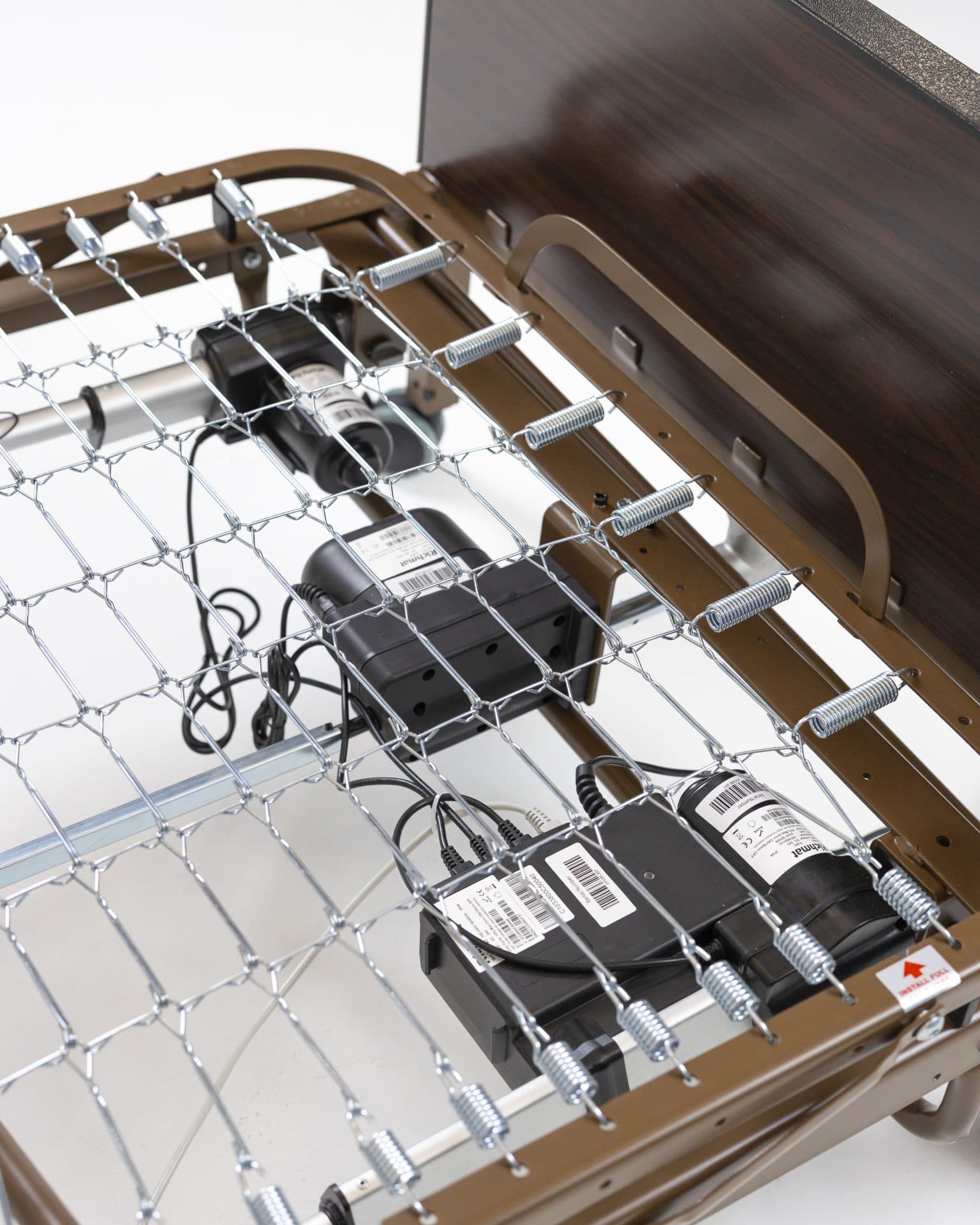 Full Electric Homecare Bed w/ Spring Deck and Three Linear Motors, 450Lb Weight Cap
