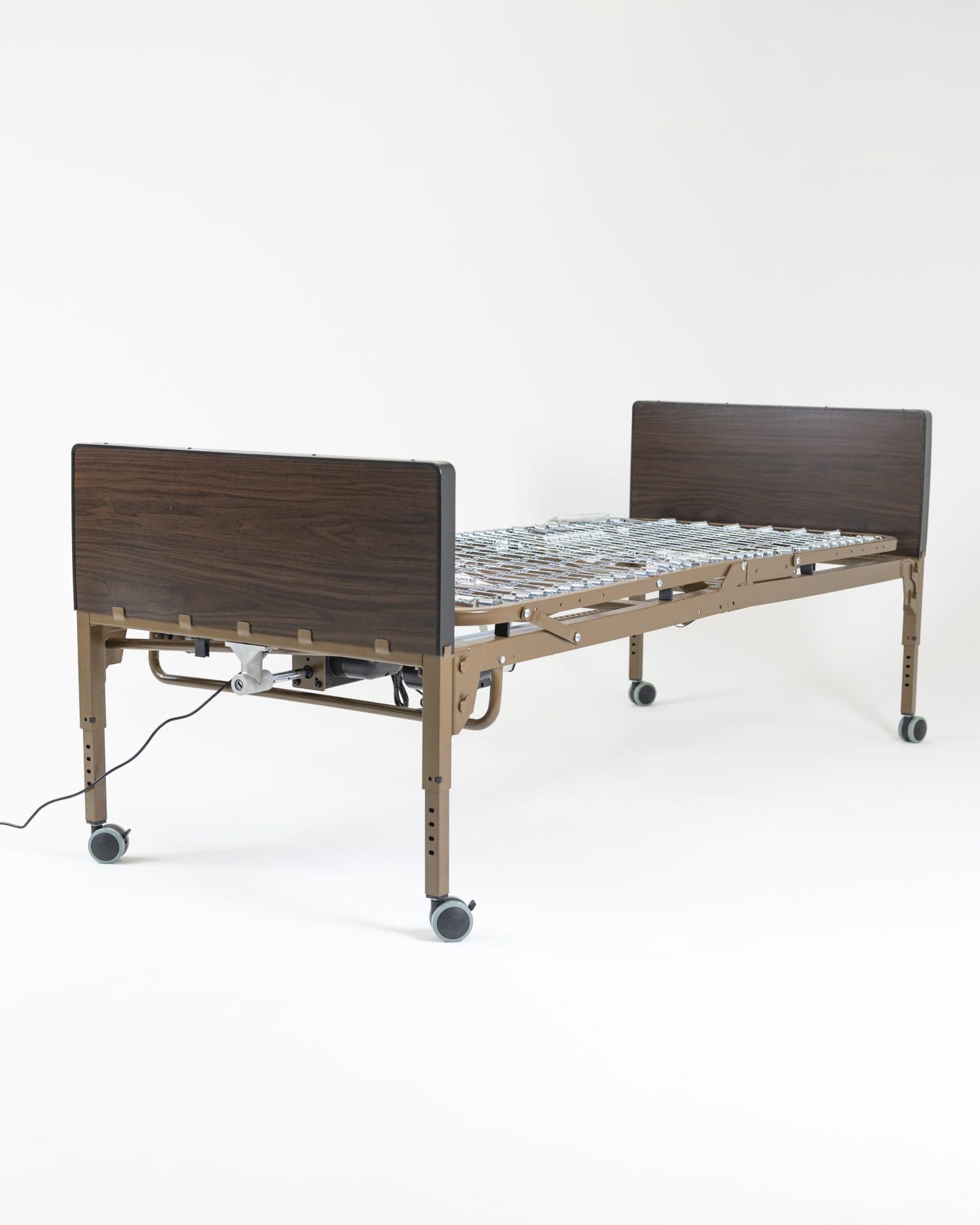 Full Electric Homecare Bed w/ Spring Deck and Three Linear Motors, 450Lb Weight Cap