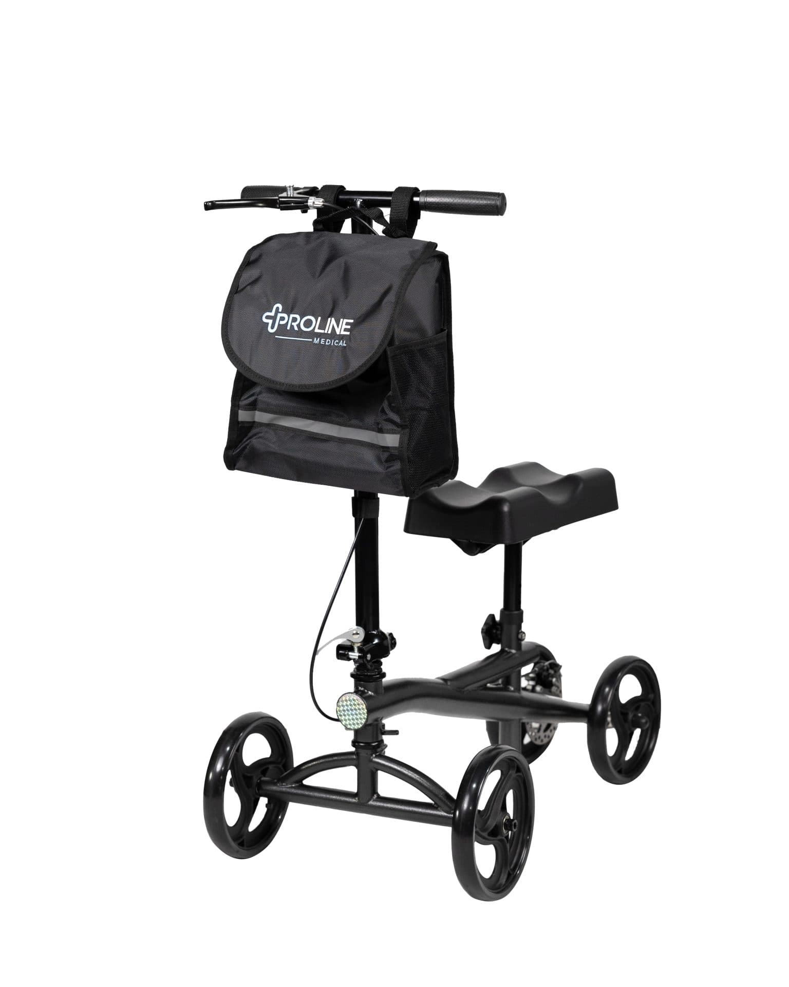 8” Steel Knee Walker w/ Disc. Brake 400Lb Weight Cap Hammer Tone