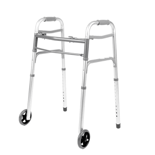 Universal Height Adjustable Two Button Walker With Wheels