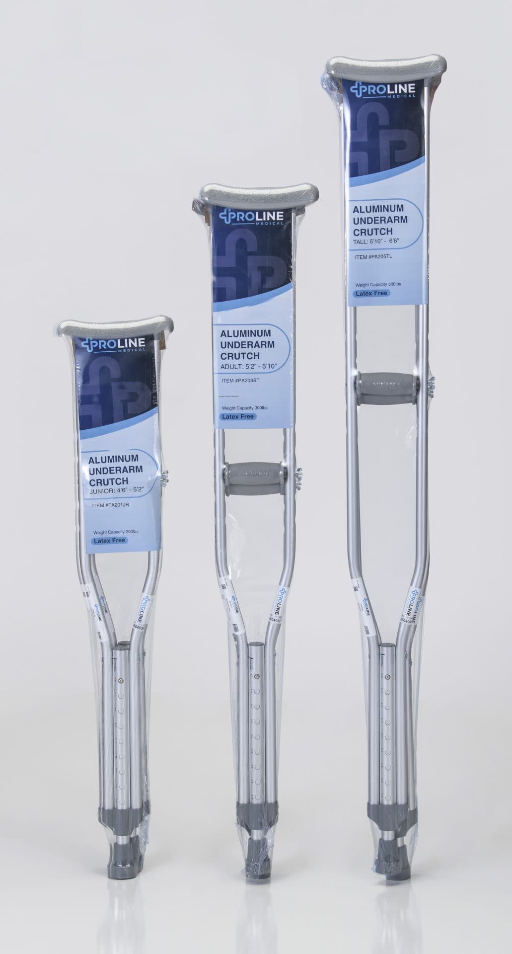 Aluminum Crutches Tall, Standard Adult, Junior