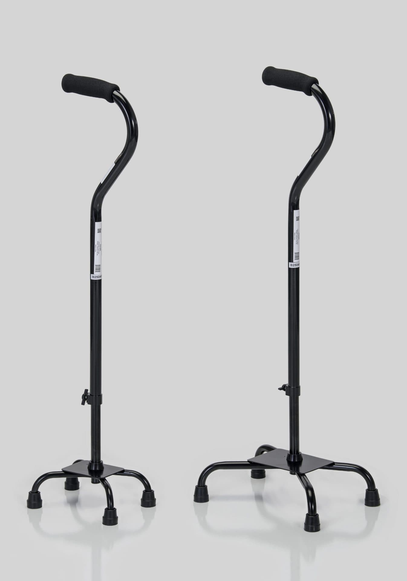 Small Base Quad Canes, 250Lb Weight Cap, Black
