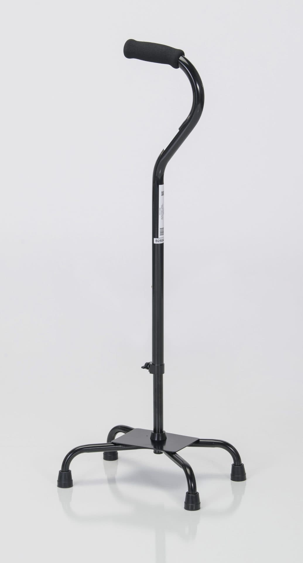 Large Base Quad Cane, 250Lb Weight Cap, Black