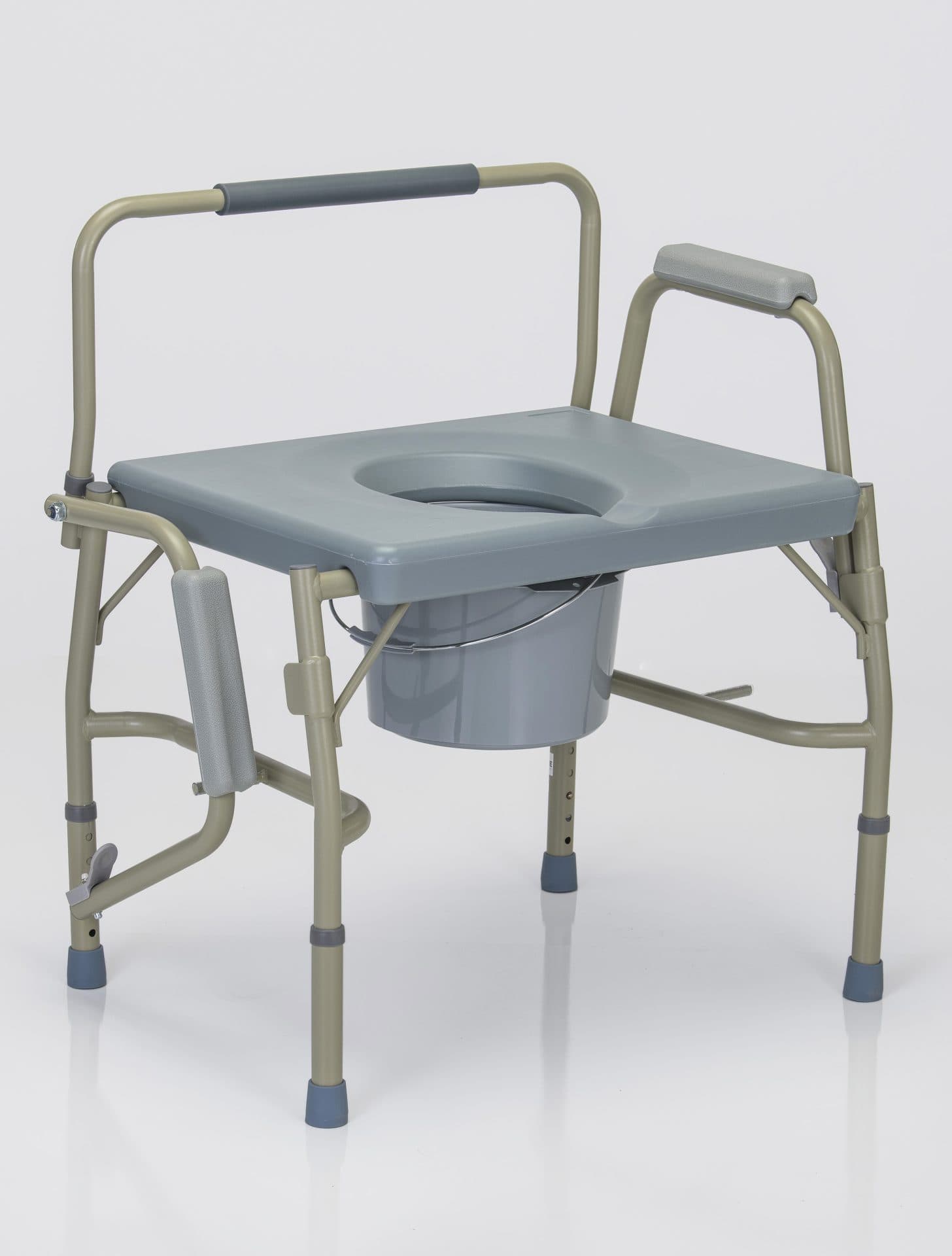 Bariatric Steel Drop Arm Commode, 500Lb Weight Cap