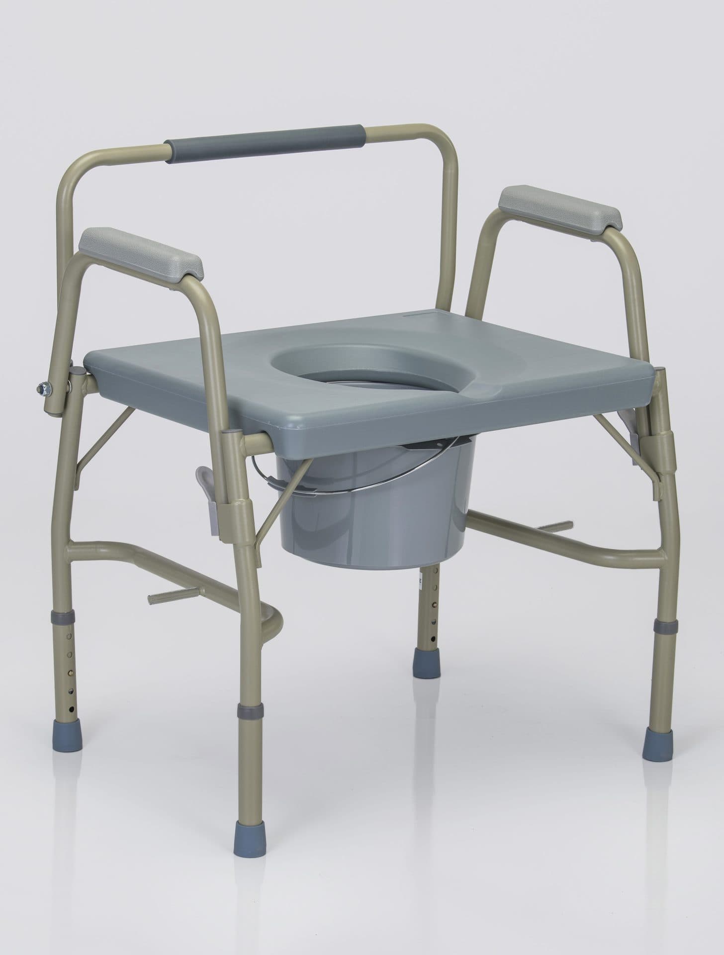 Bariatric Steel Drop Arm Commode, 500Lb Weight Cap