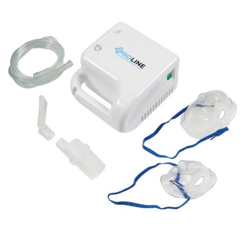 Compressor Nebulizer w/ “T” Tube, Adult and Child Masks, 6ml Reusable Neb Circuit, 5 Filters 3 Year Warranty
