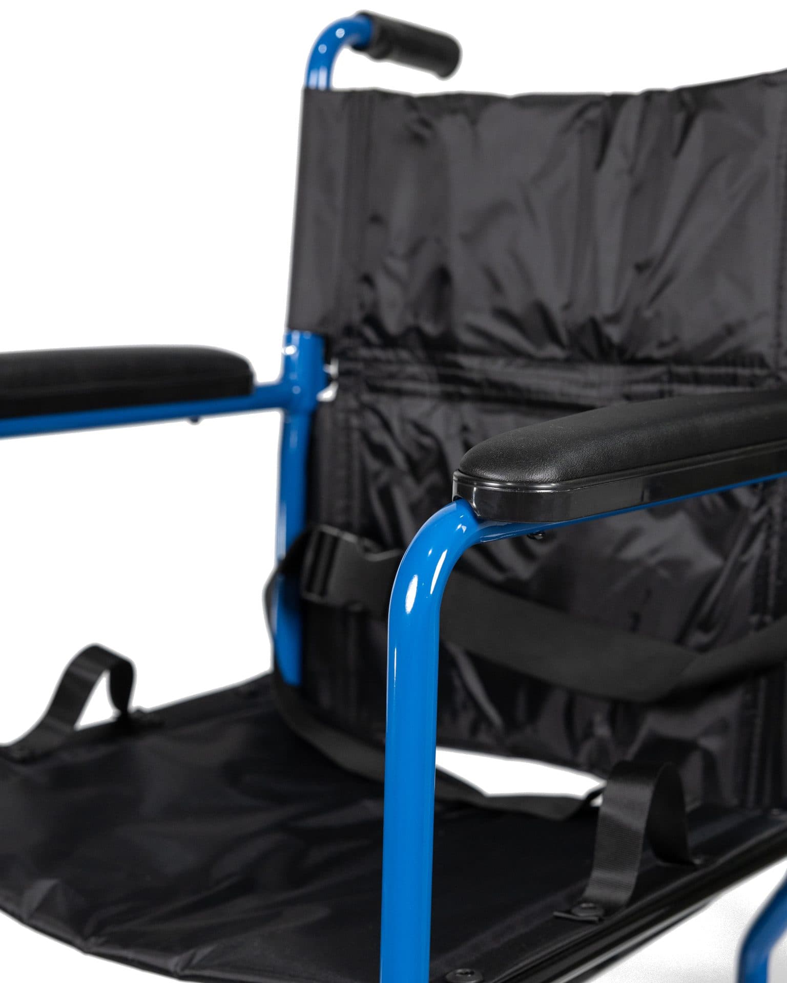 Aluminum Transport Chair, 300Lb Weight Cap, Red, Blue