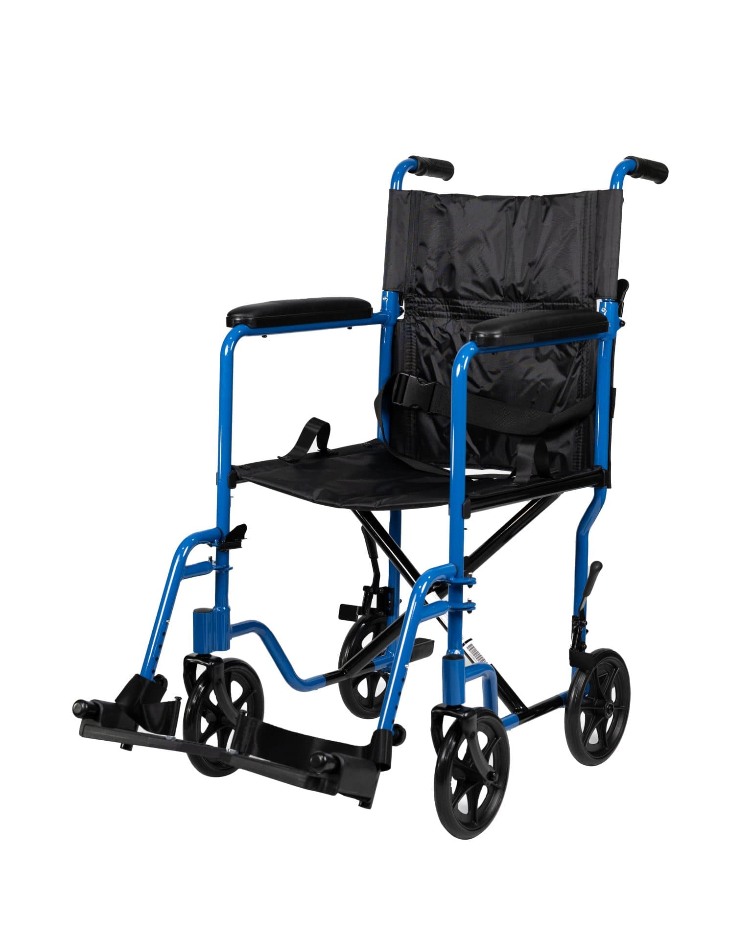 Aluminum Transport Chair, 300Lb Weight Cap, Red, Blue